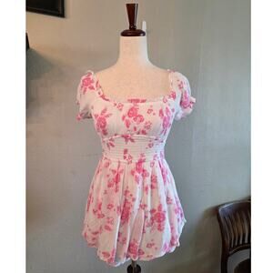 Hollister Women's Floral Romper SZ XS Wedding Baby Shower